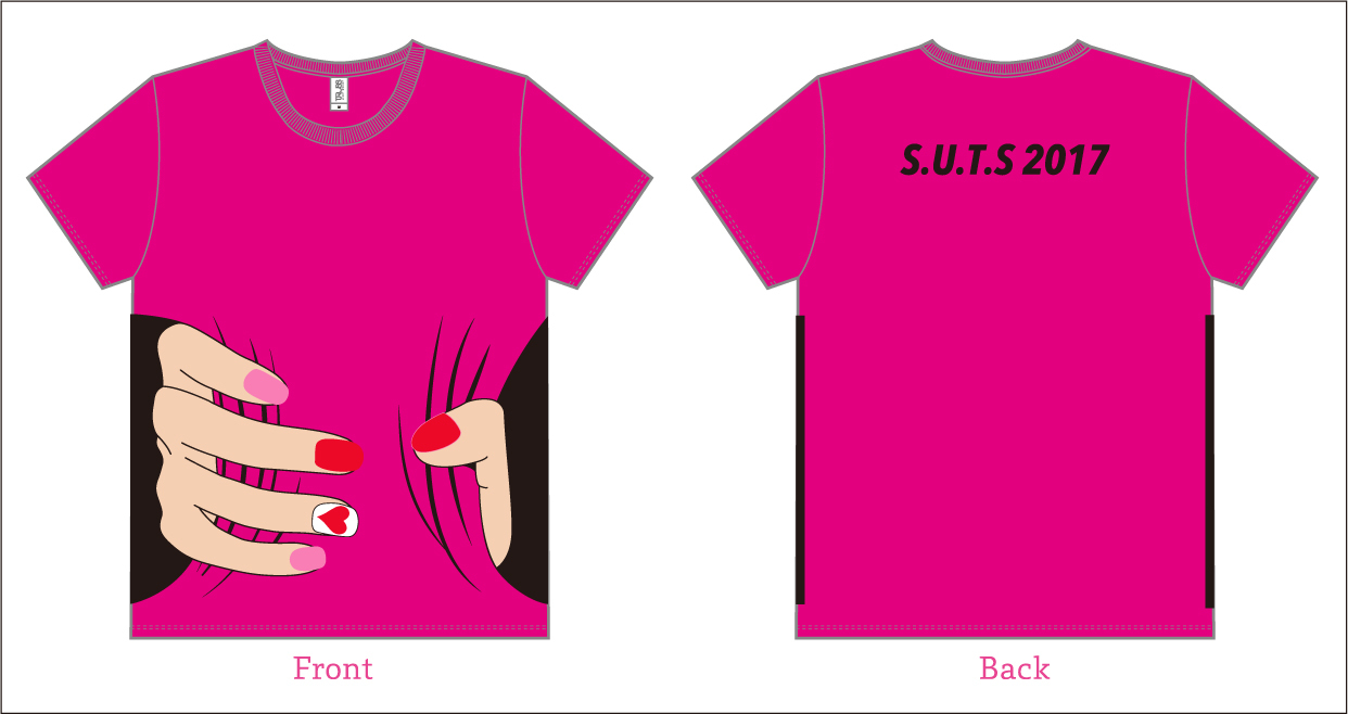「真咲さんがギュッ!」Tシャツピンク