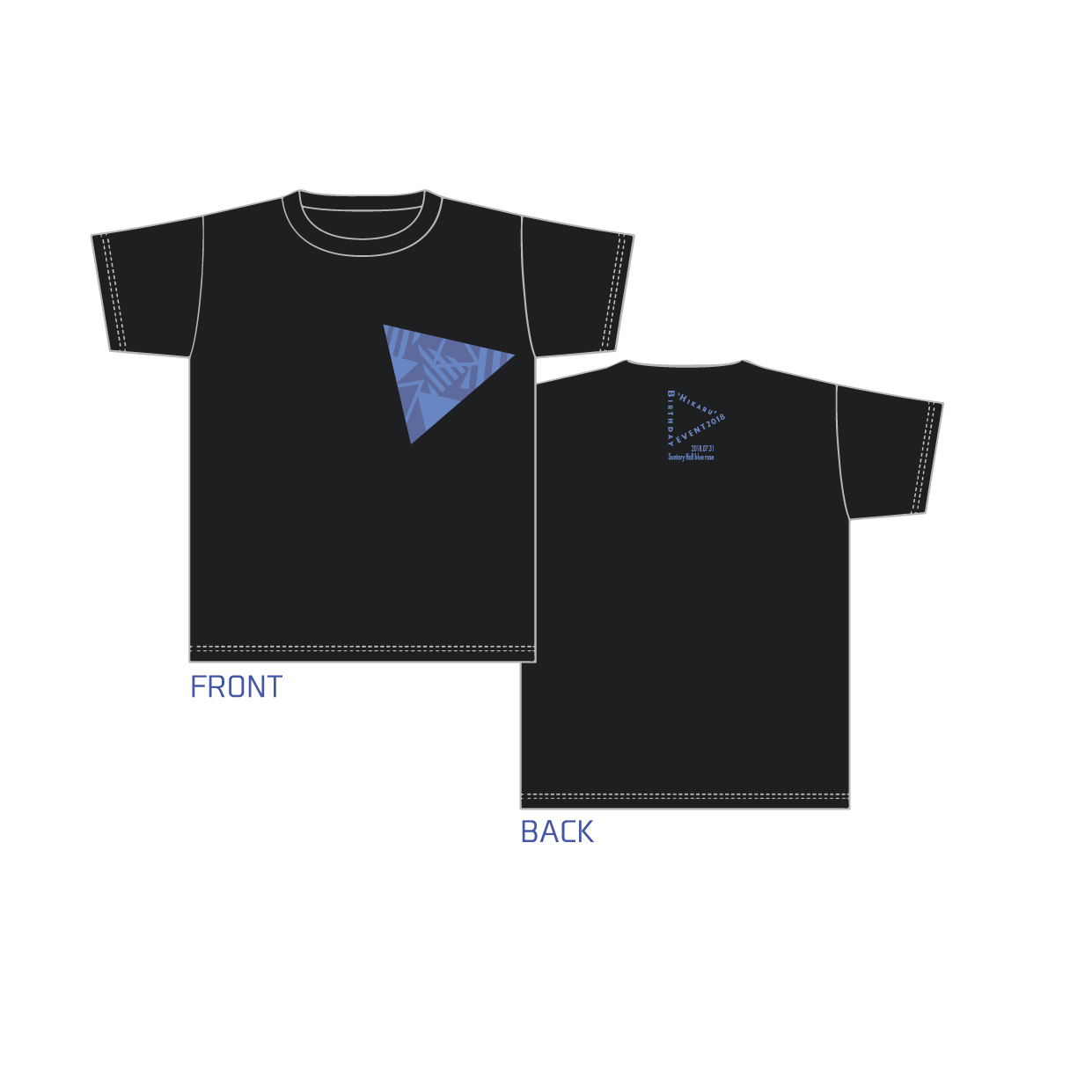「“Hikaru”Birthday EVENT 2018」Tシャツ・ブラック