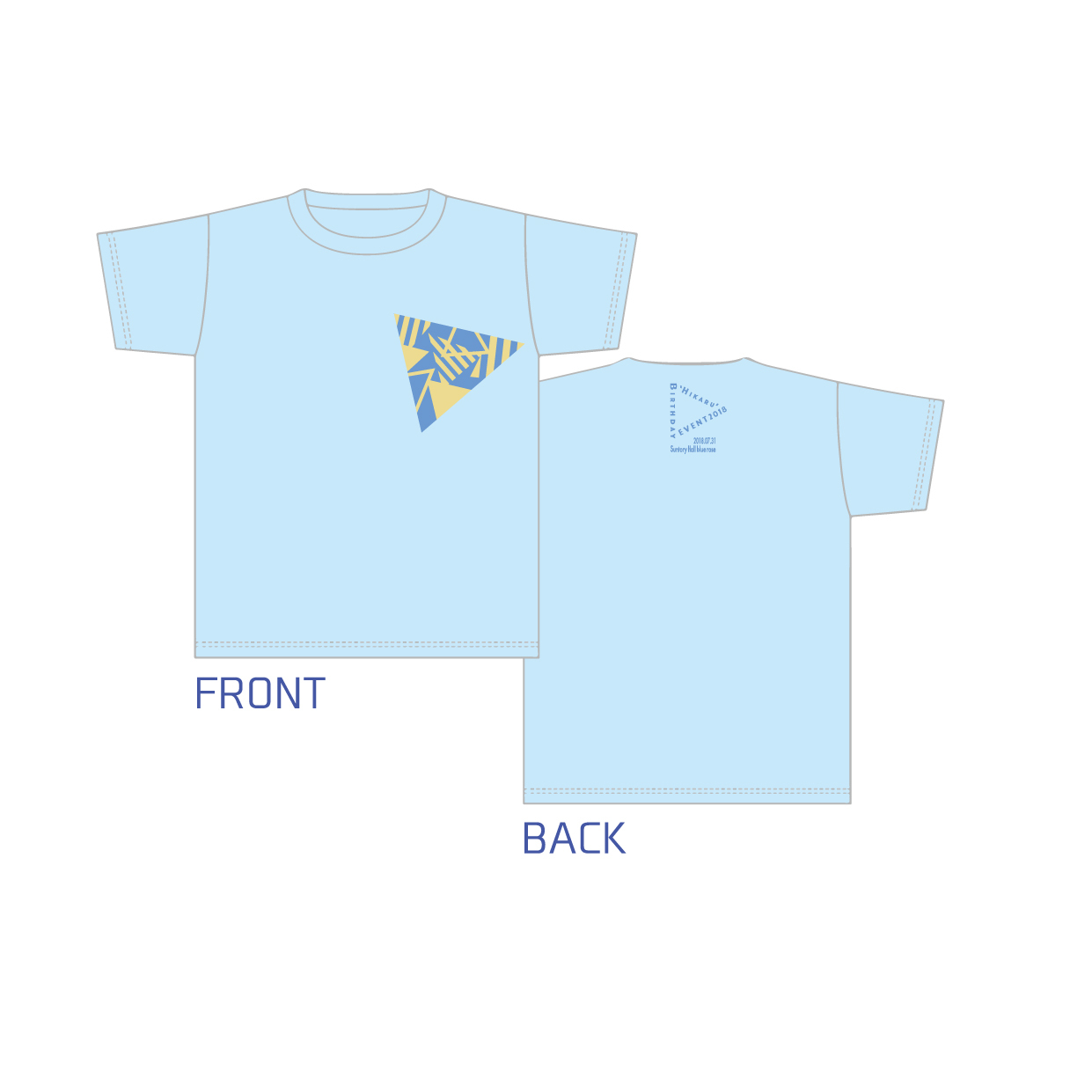 「“Hikaru”Birthday EVENT 2018」Tシャツ・ブルー