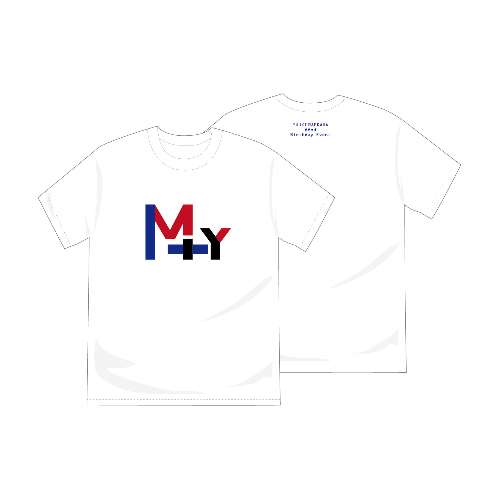 「前川優希22nd Birthday Event」M+Y Tシャツ(缶バッジ特典付)
